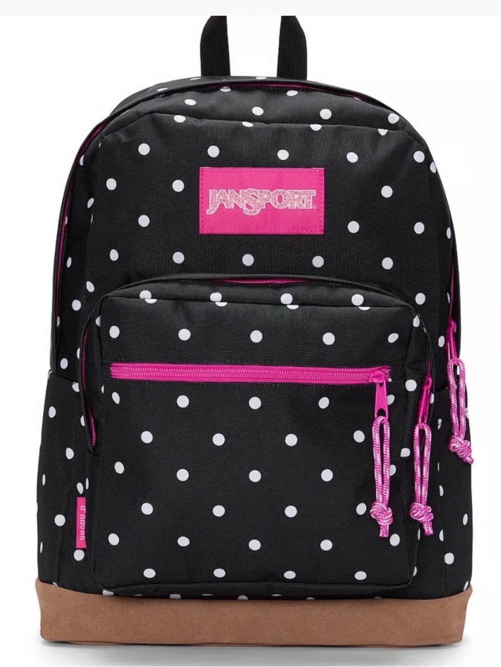 NWT Victoria’s Secret PINK x Jansport Black Polka Dot Right Backpack School Bag